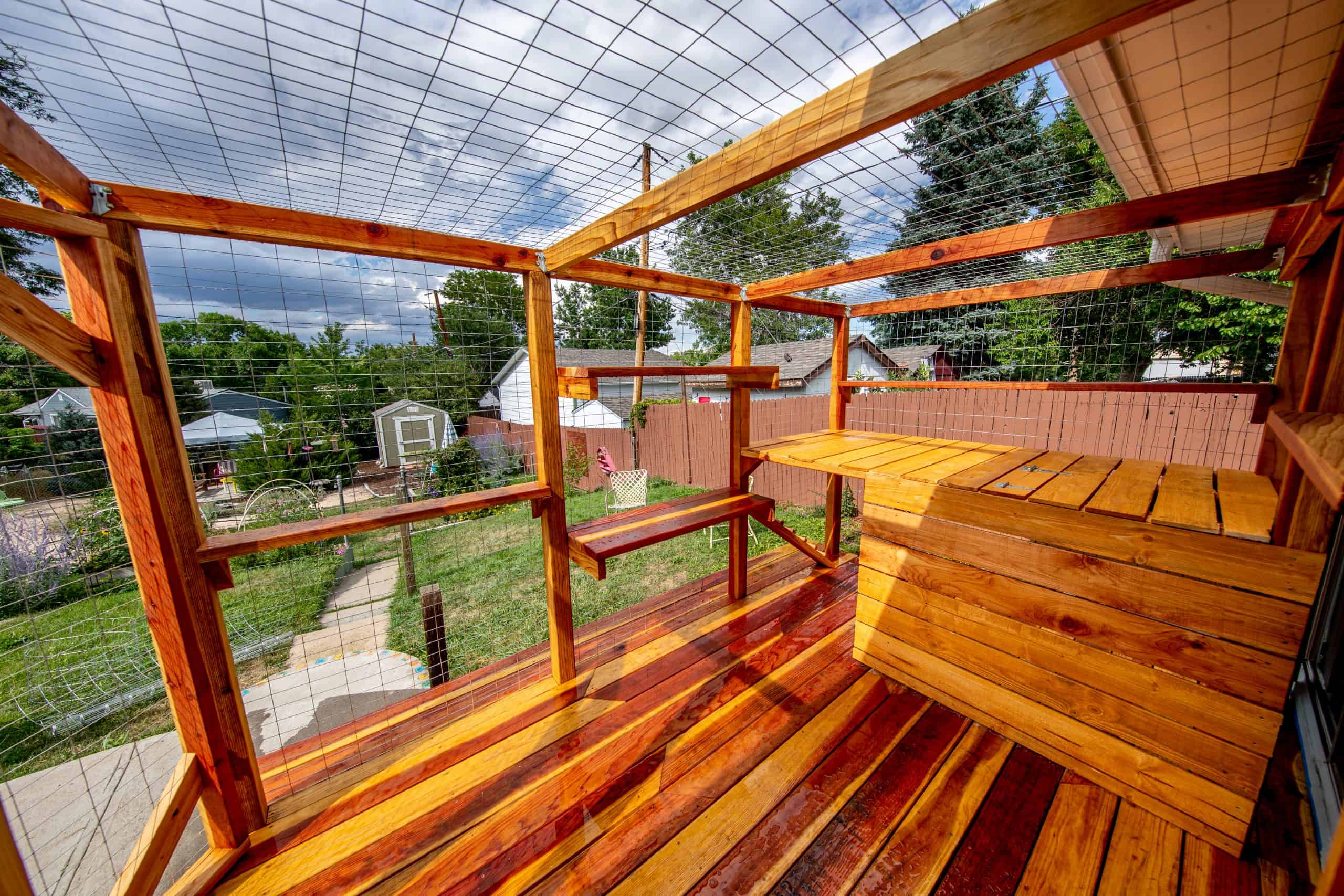 the boulder catio interior shot with deck by cat topia