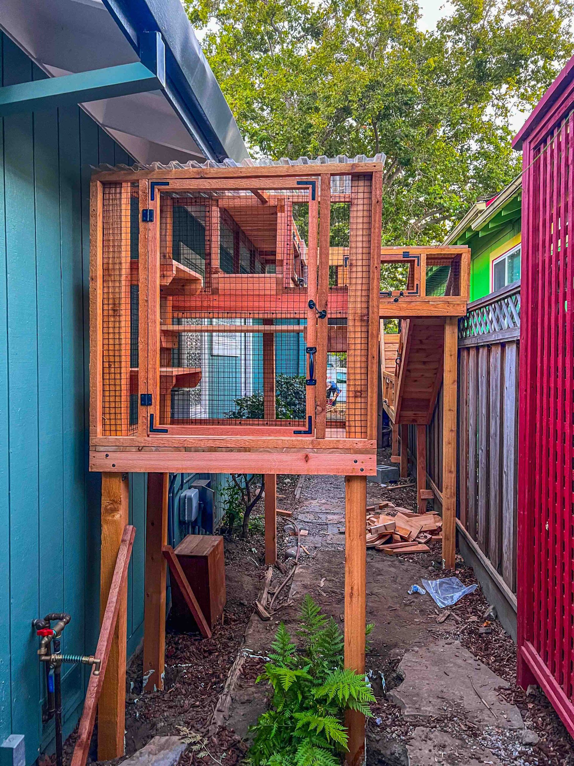 Outdoor Cat Enclosure with Long Tunnel The Whisker Way