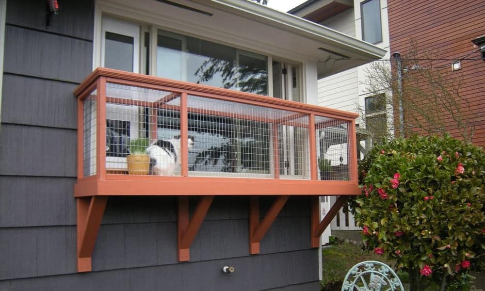 Example of a pre‑made window catio kit