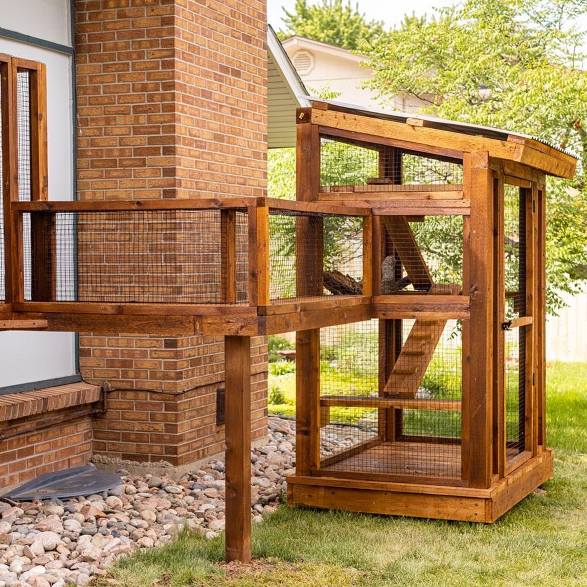Example of a catio roof