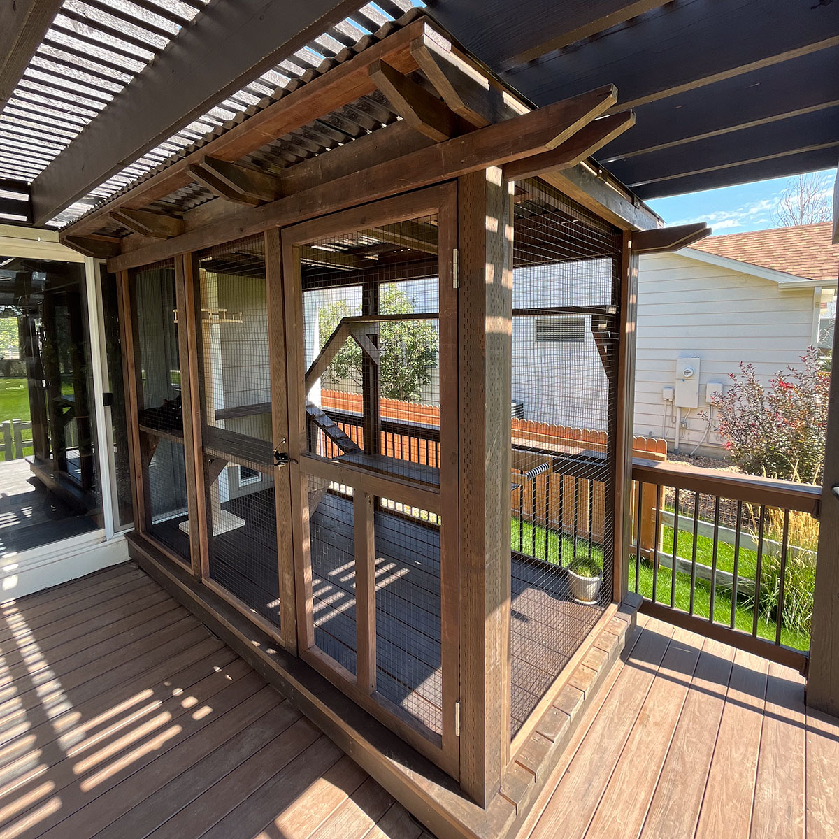 Example of a catio roof Cat Topia tends to avoid